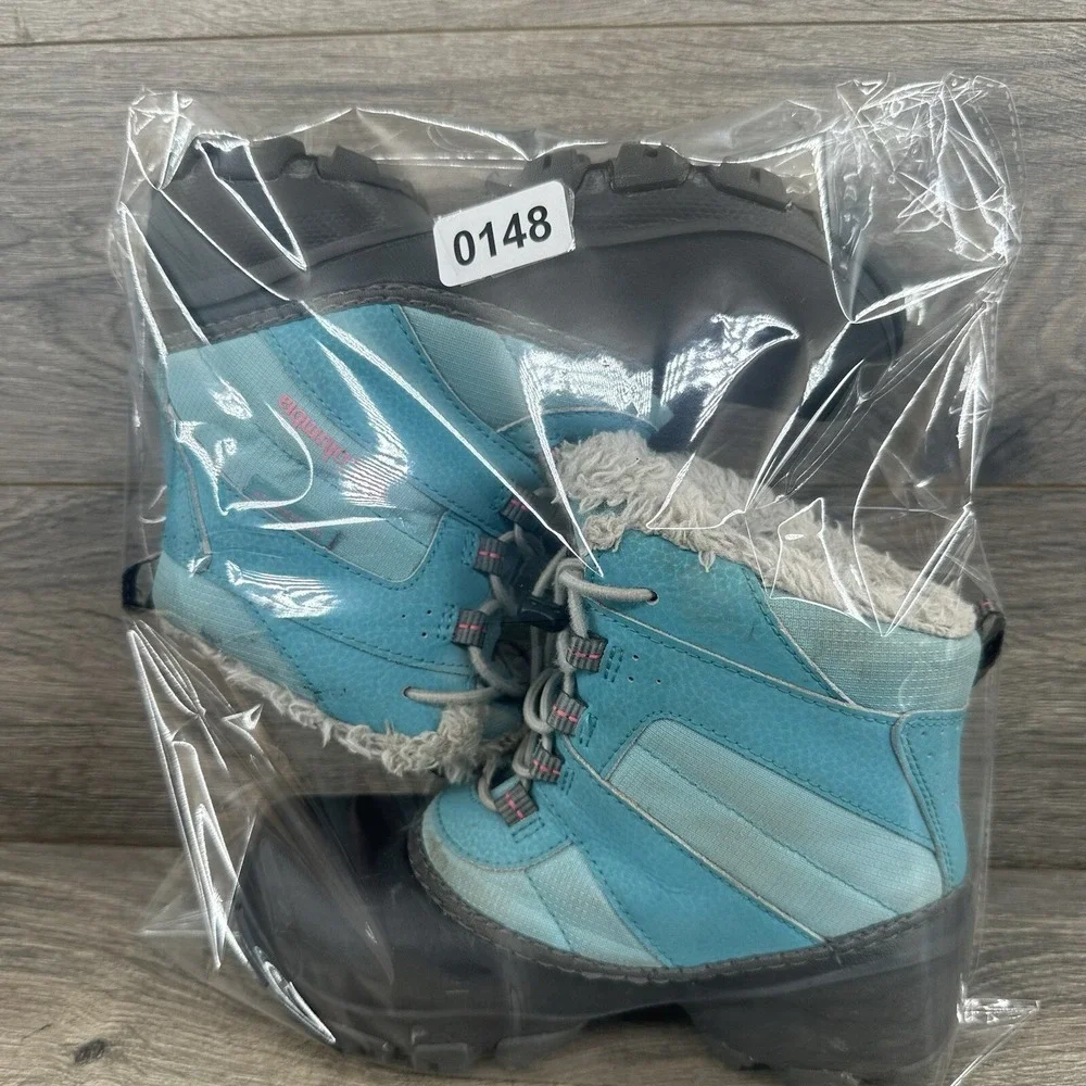 Columbia Rope Tow Youth‎ Winter Boots Size 2 Blue Waterproof Lined